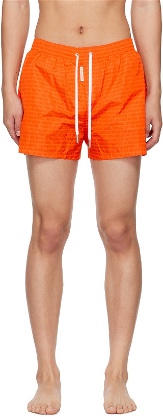 Photo: Dsquared2 Orange Loop Swim Shorts
