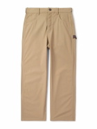 LOEWE - Carpenter Straight-Leg Leather-Trimmed Cotton-Twill Trousers - Neutrals