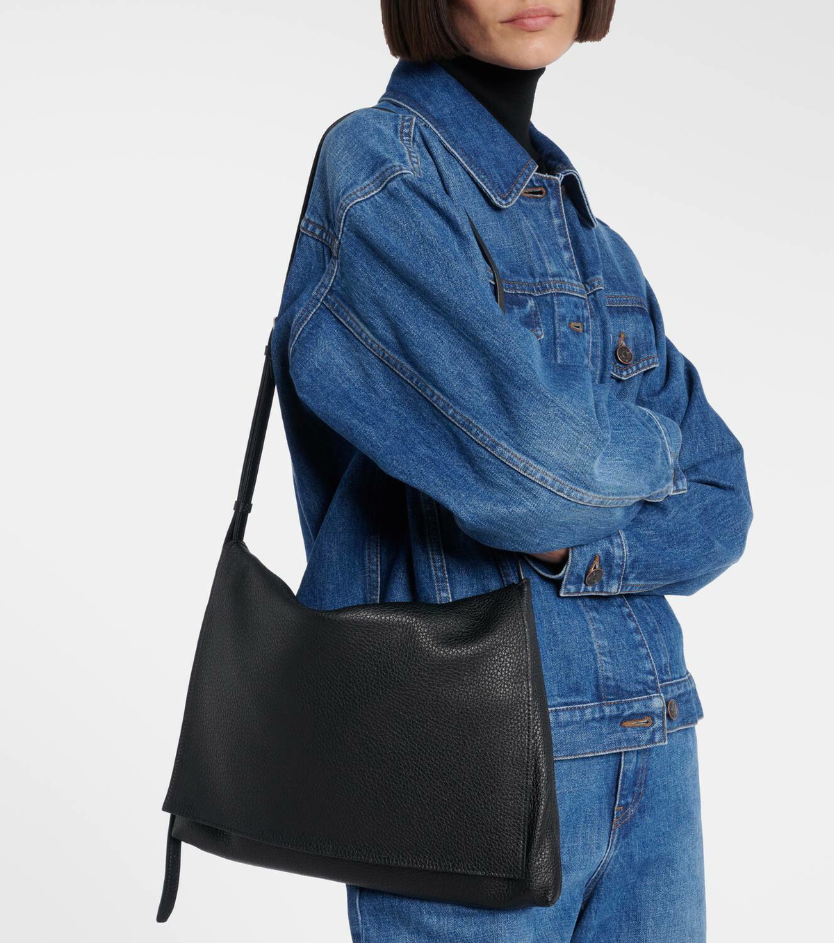 The Row Nan leather messenger bag