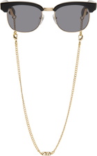 SOSHIOTSUKI Black 80S Classic Sunglasses