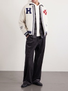 Human Made - Padded Embroidered Wool Zip-Up Cardigan - White