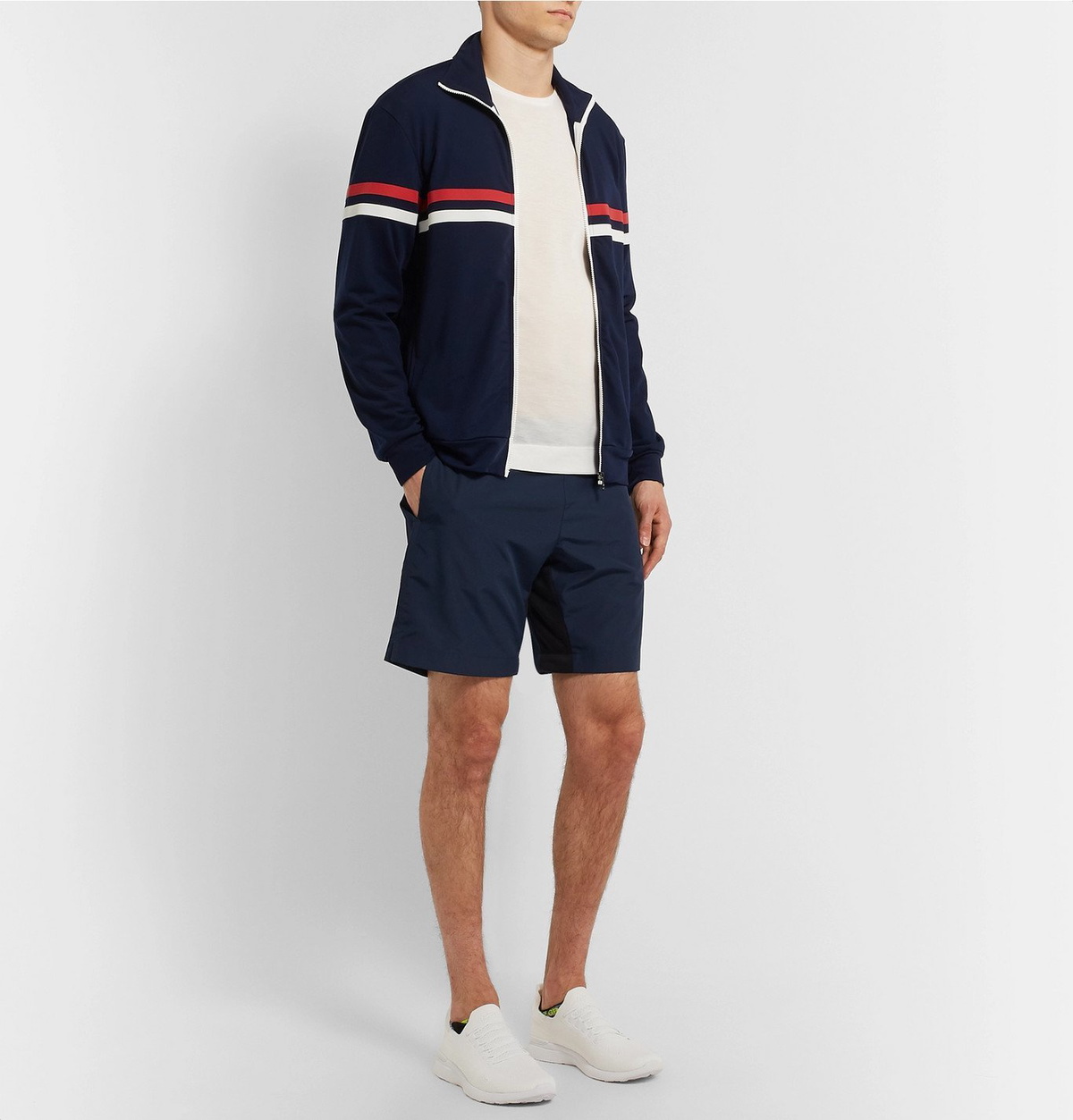 Iffley Road - Petersham Slim-Fit Striped Track Jacket - Blue