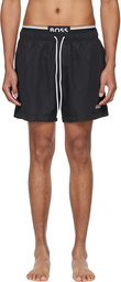 BOSS Black Stripe Swim Shorts