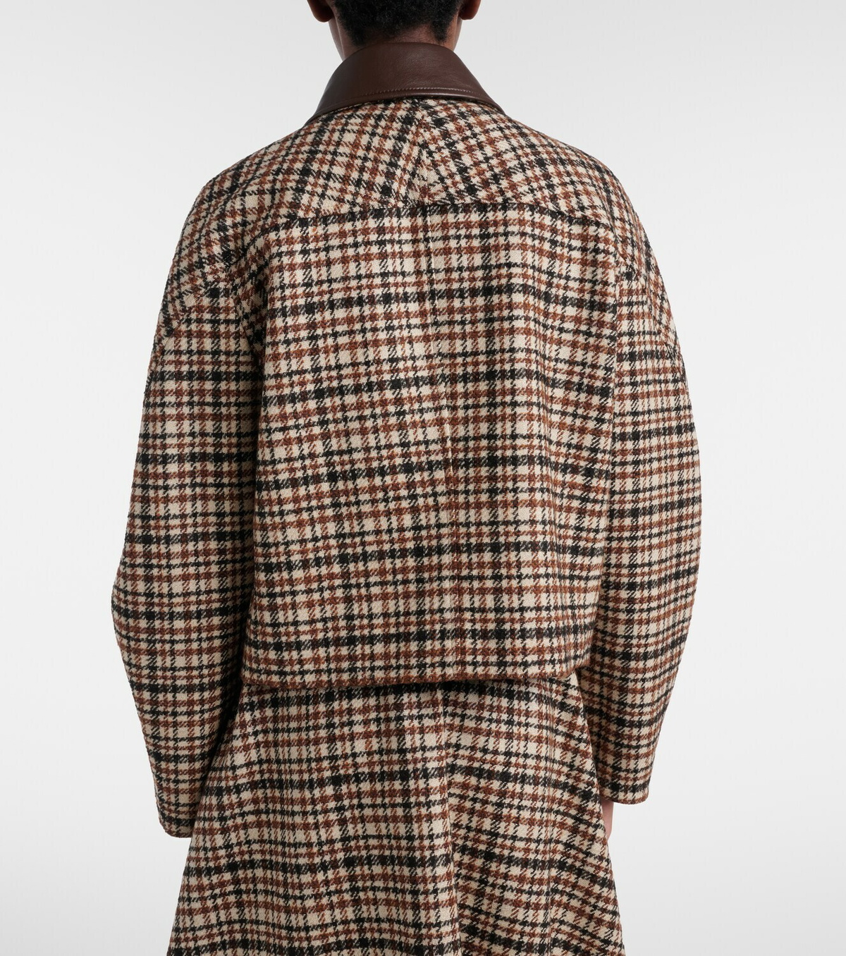Brunello Cucinelli Checked wool and alpaca-blend jacket