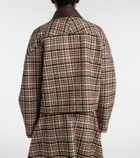 Brunello Cucinelli Checked wool and alpaca-blend jacket