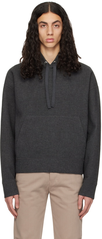 Photo: AMI Paris Gray Lined Hoodie