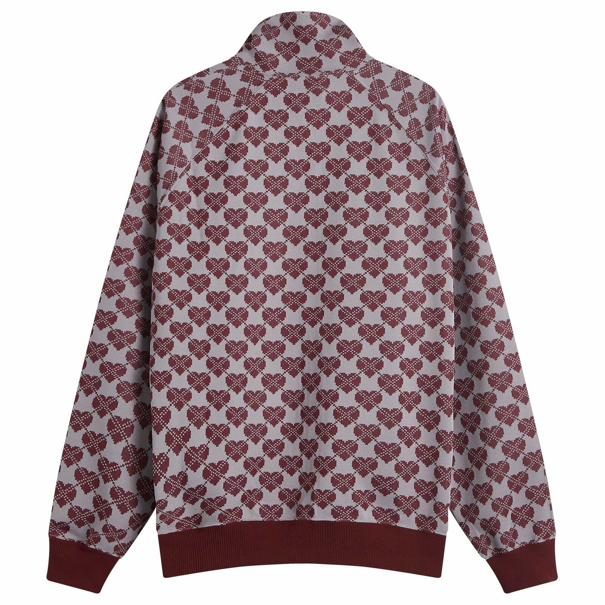 Needles Poly Jacquard Track Jacket in Heart Needles