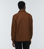 Bode - Brooch wool shirt jacket