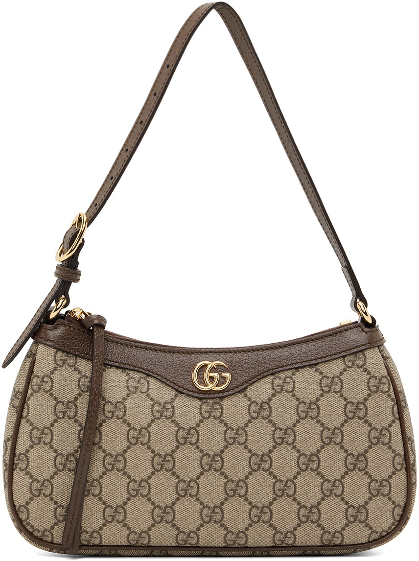 Gucci GG Supreme Beige Small Ophidia Shoulder Bag