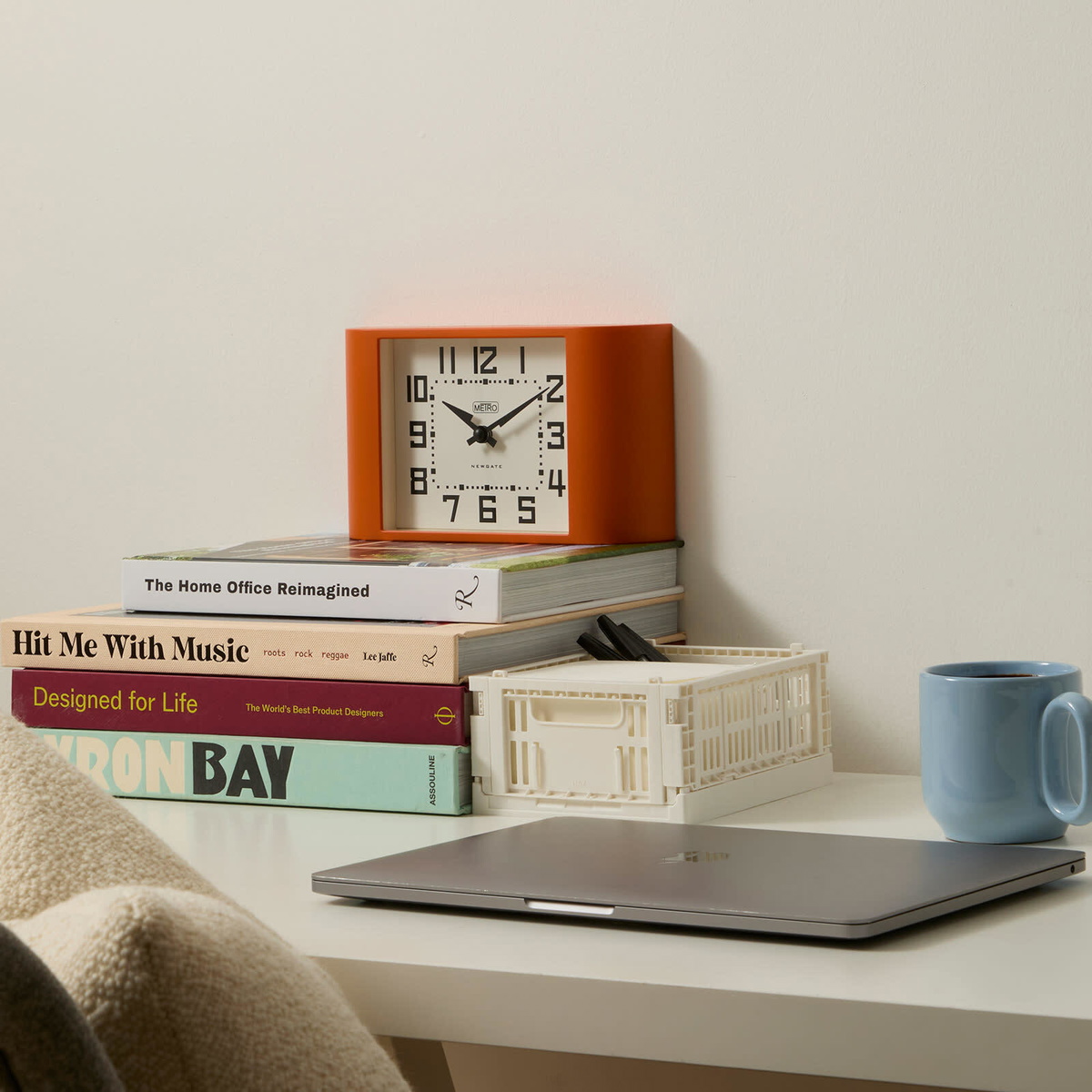 Newgate Clocks Mini Metro Mantle Clock in Orange 