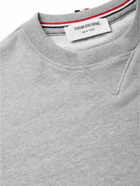 Thom Browne - Slim-Fit Striped Loopback Cotton-Jersey Sweatshirt - Gray