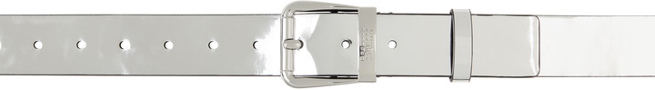 Photo: MM6 Maison Margiela Silver Patent Faux-Leather Belt