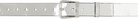 MM6 Maison Margiela Silver Patent Faux-Leather Belt