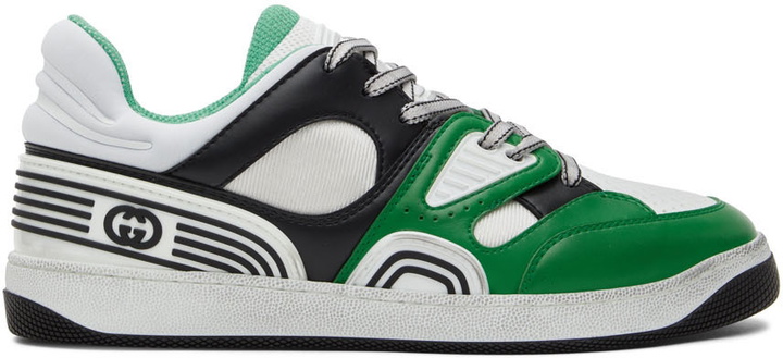 Photo: Gucci Green & Black Basket Sneakers