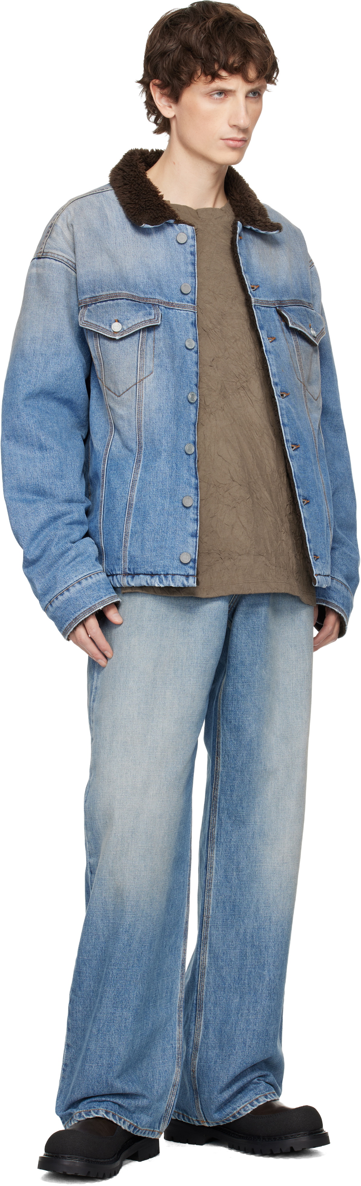 ERL Blue Breakwater Wash Denim Jacket