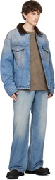 ERL Blue Breakwater Wash Denim Jacket