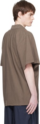 Hed Mayner Taupe Garment-Dyed Polo