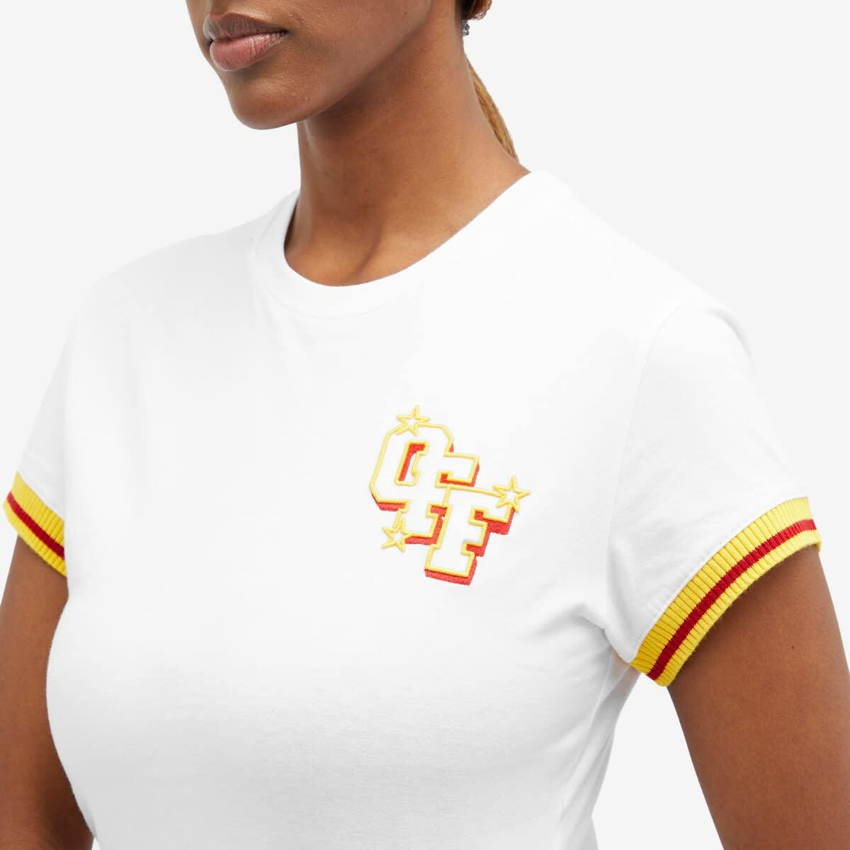 Off- Women's Off College Fitted T-Shirt in White