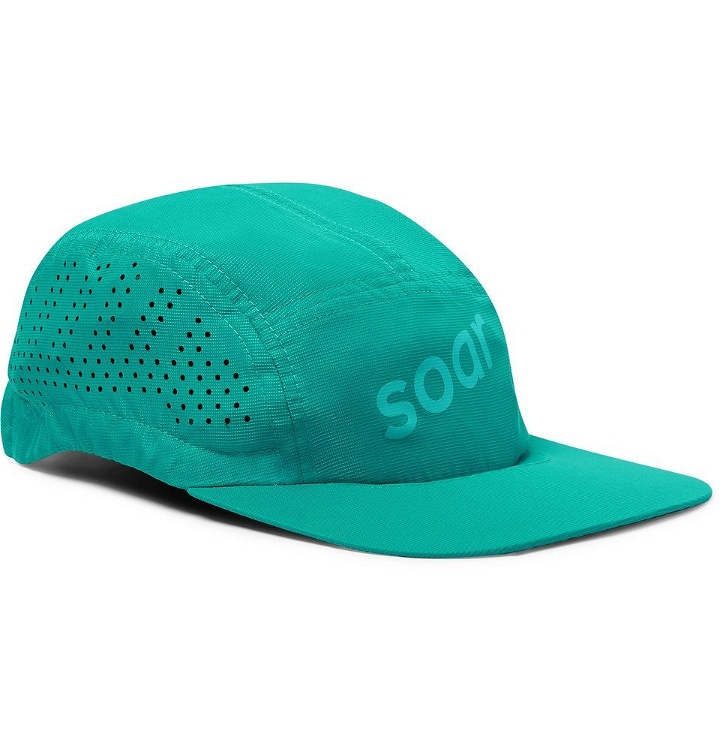 Photo: Soar Running - Logo-Print Shell Cap - Turquoise