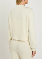Varley Hartwell Button-through Stretch-jersey Cardigan Cream