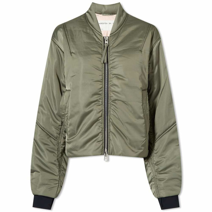 Photo: Shoreditch Ski Club Women's Sofie Bomber Jacket in Steel Green
