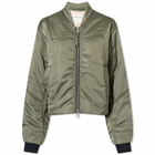 Shoreditch Ski Club Women's Sofie Bomber Jacket in Steel Green