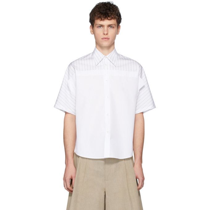 Photo: Maison Margiela White Classic Black Stripes Shirt