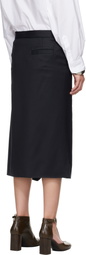 Bless Navy Wrap Midi Skirt