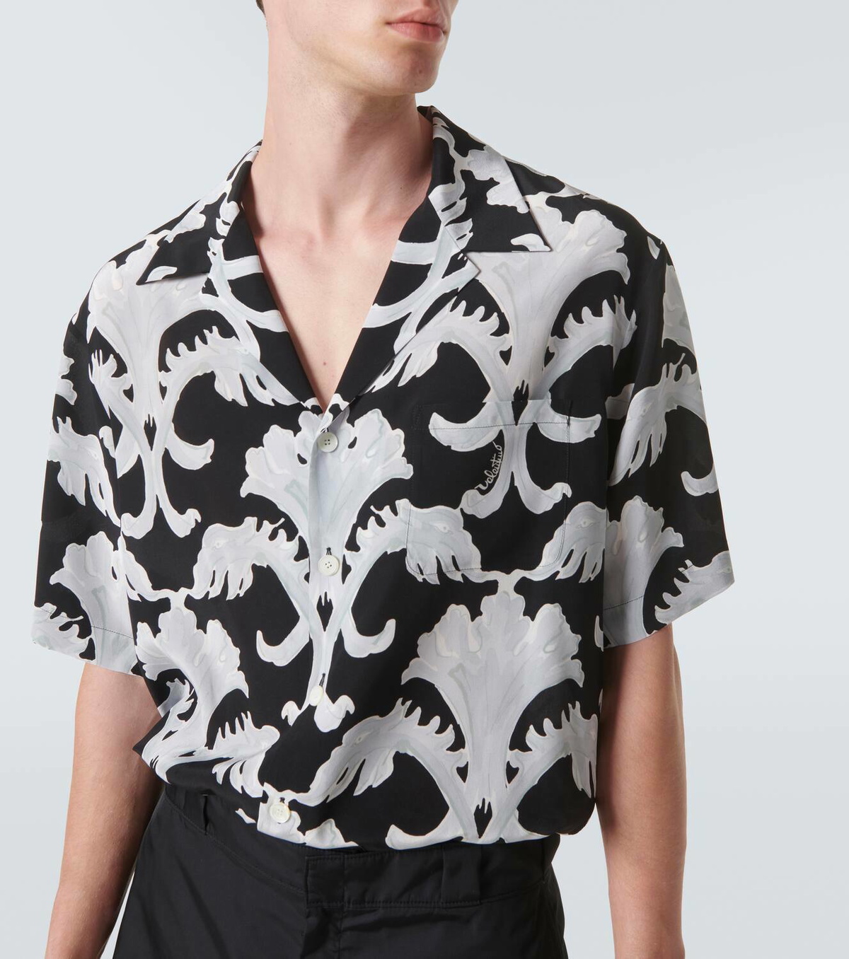 Printed Silk Bowling Shirt