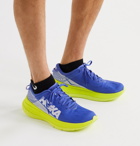 Hoka One One - M Carbon X Embroidered Mesh Running Sneakers - Blue