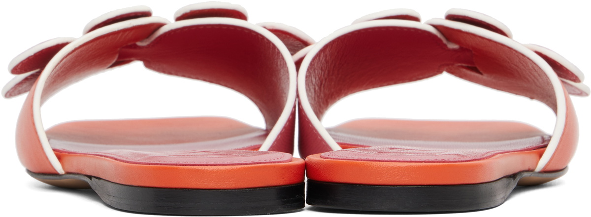 Marni Pink & Orange Leather Daisy Sandals