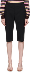 Sandy Liang Black Melvin Capri Shorts