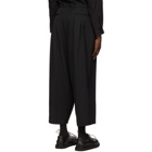 Yohji Yamamoto Black Wool 12 Tack Trousers