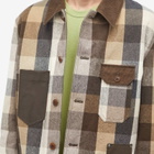 Junya Watanabe MAN Men's Flannel Check Chore Jacket in Black/Brown/Beige