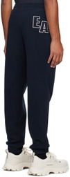 Emporio Armani Navy Embroidered Sweatpants