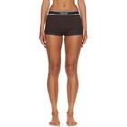 Versace Brown Cotton Rib Short Trunk Boxer Briefs