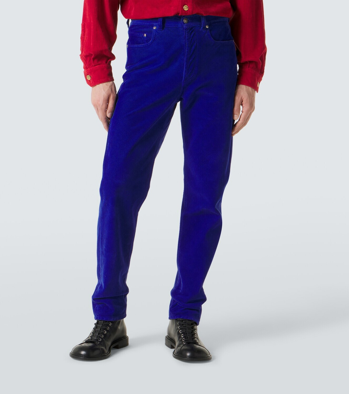 Versace Tapered cotton corduroy pants