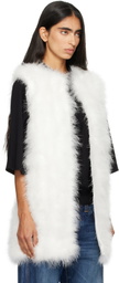 Yves Salomon Off-White Turkey Feather Vest
