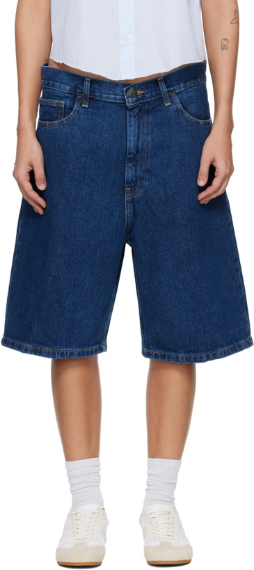 Photo: Carhartt Work In Progress Blue Brandon Denim Shorts