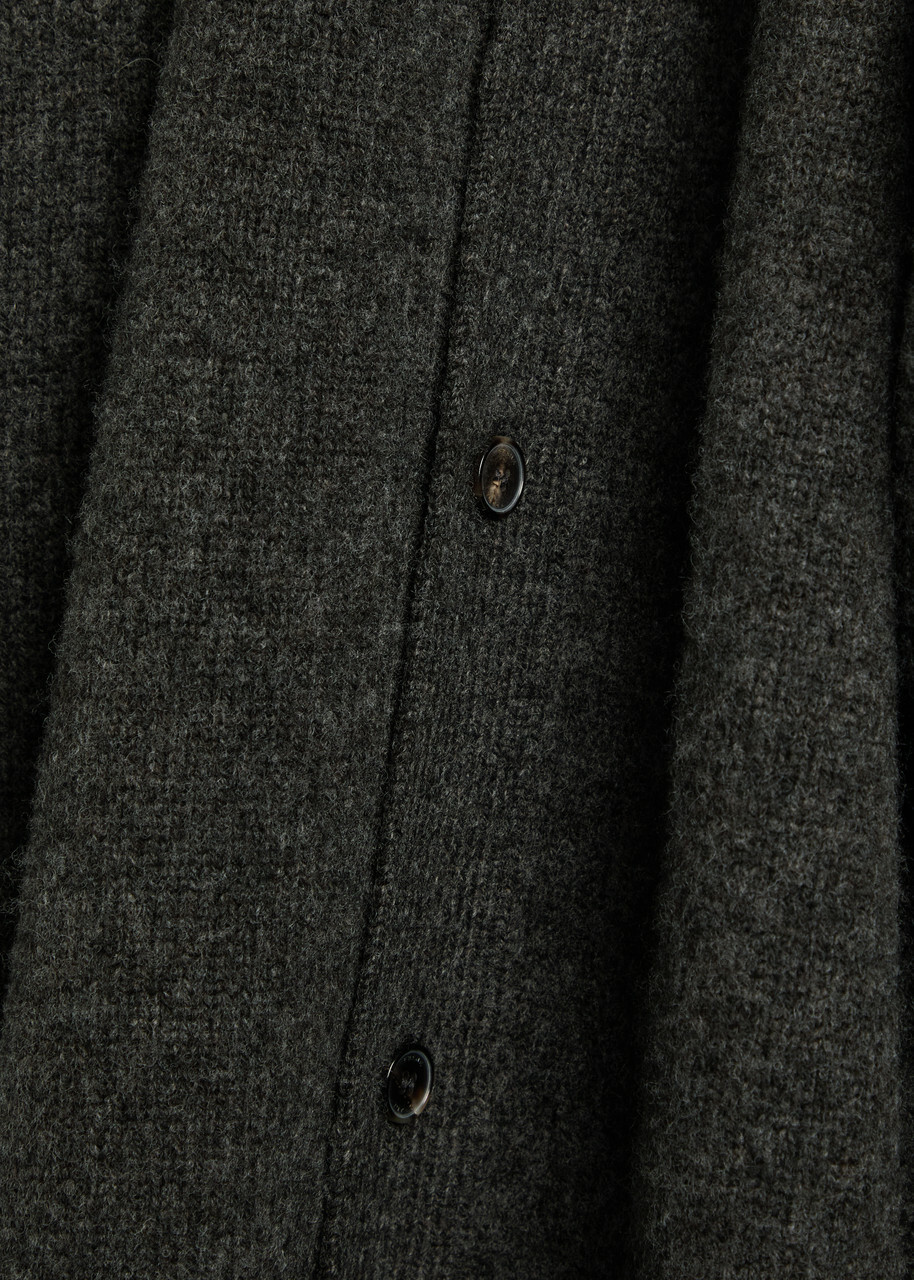 Frame Brushed Wool and Yak-blend Overshirt Charcoal