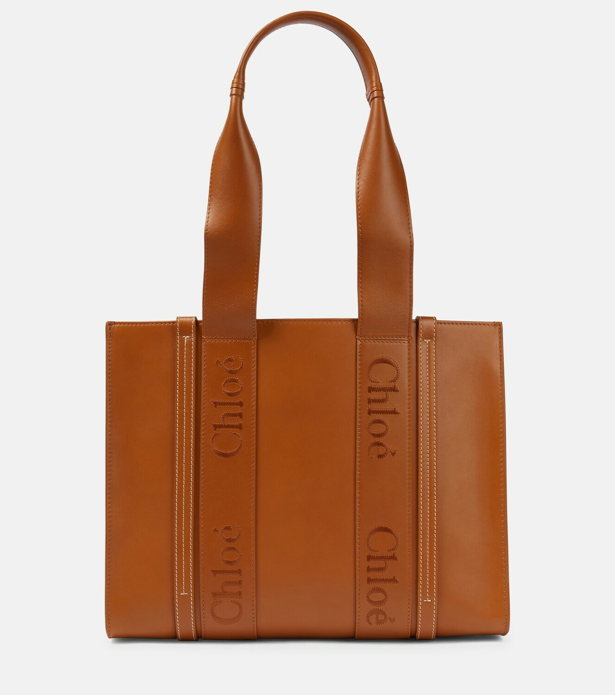 Chloe - Woody Medium leather tote bag