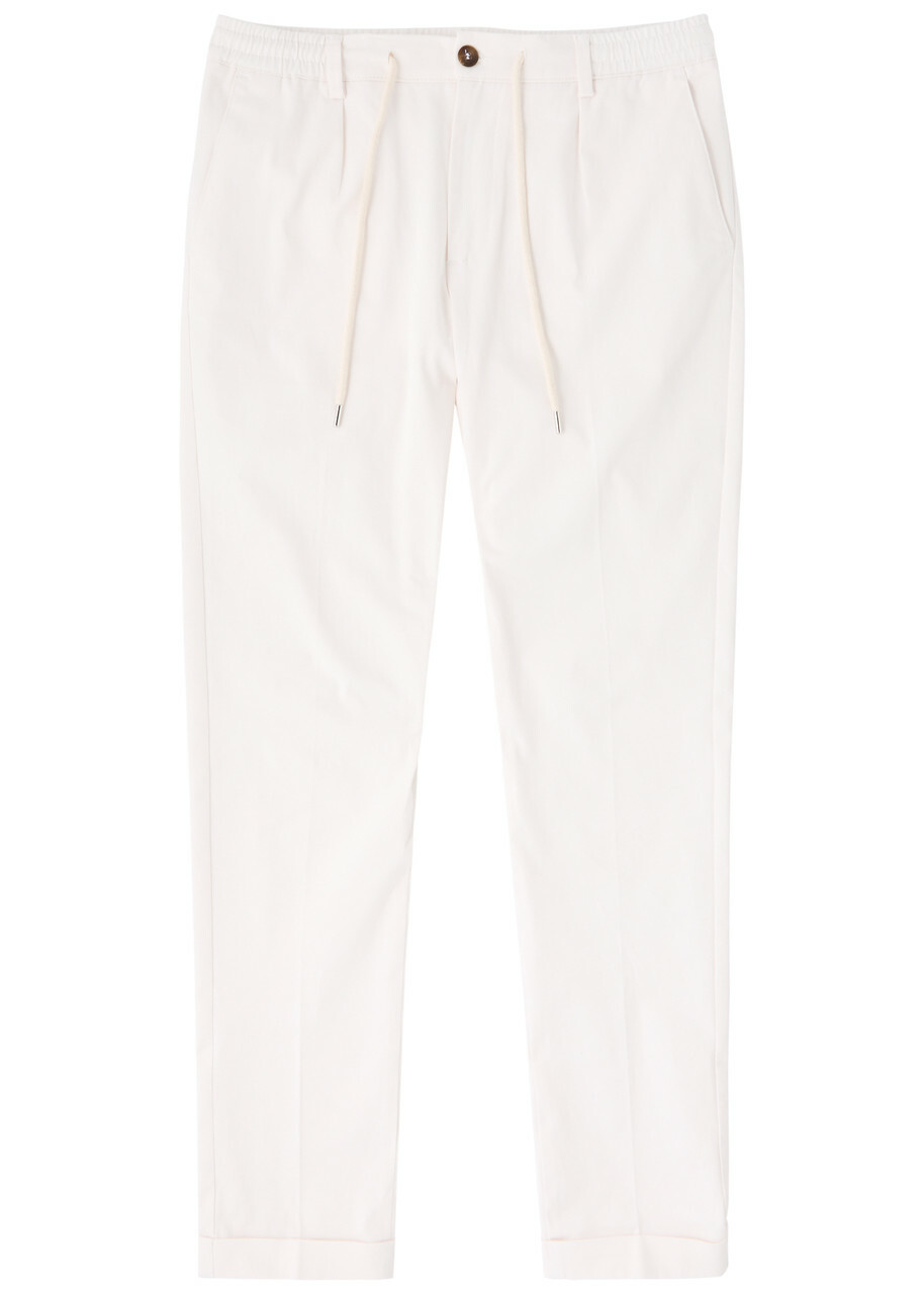 Aurélien Urban Stretch-cotton Trousers Ivory