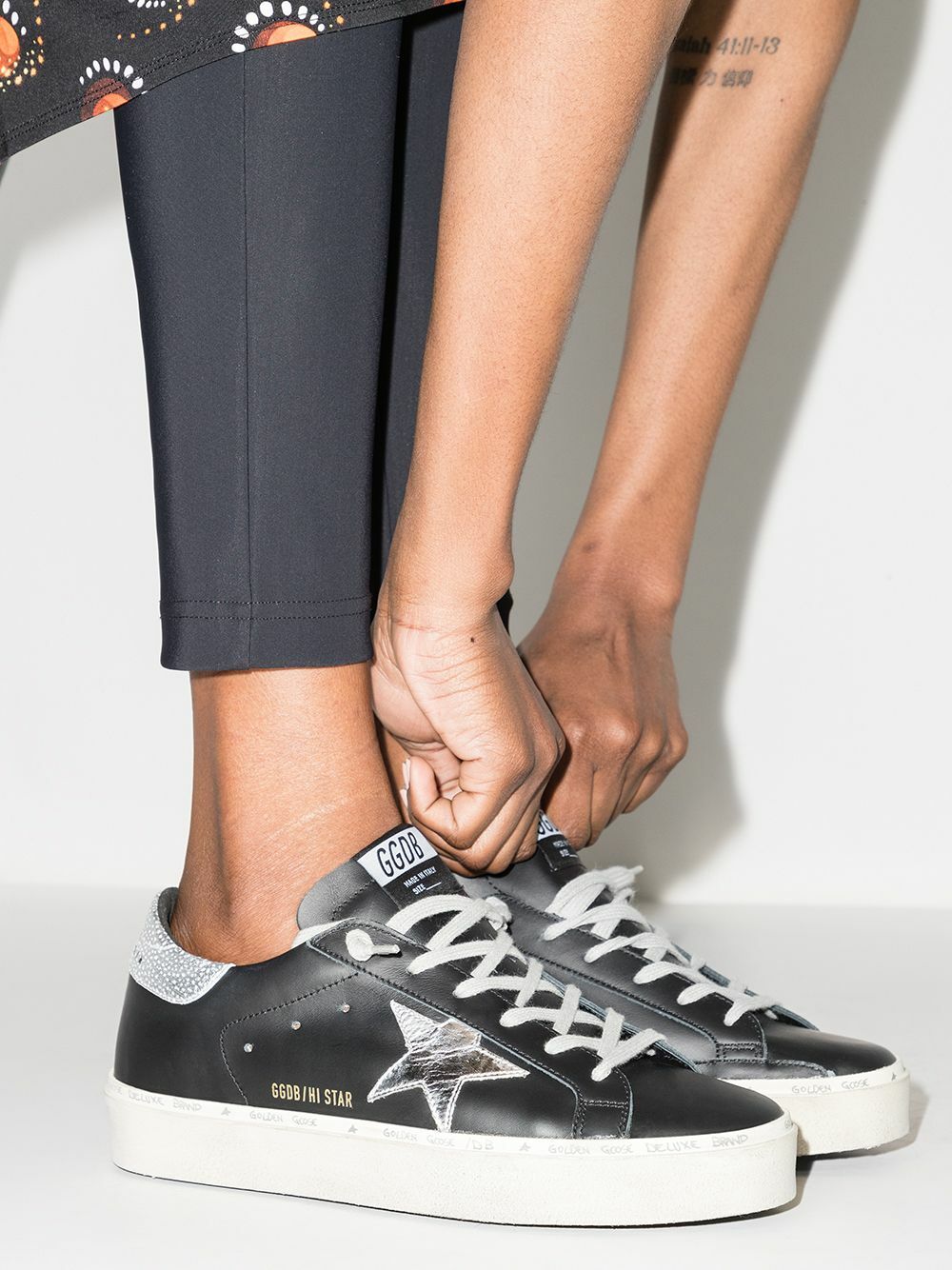 golden goose black hi star