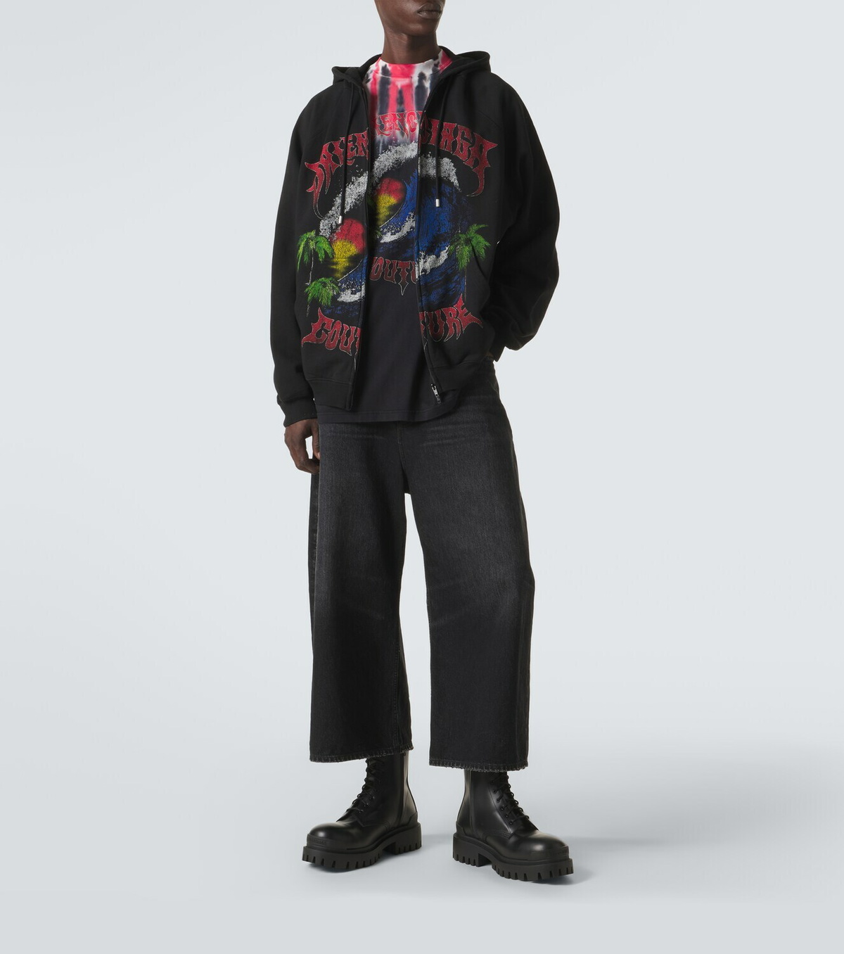 Balenciaga Combat Strike leather combat boots