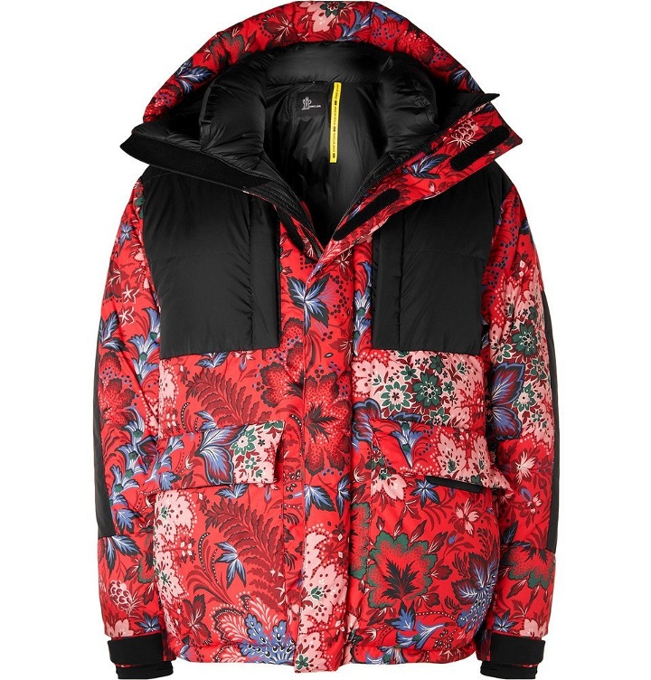Photo: Moncler Genius - 3 Moncler Grenoble Girdwood Floral-Print Quilted Hooded Down Ski Jacket - Men - Red