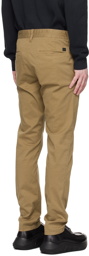 BOSS Beige Slim-Fit Trousers