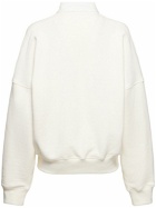 THE ROW Dende Cotton Blend Knit Polo Sweatshirt