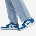 Air Jordan Men's 1 LOW SE Sneakers in White/Blue/Sail
