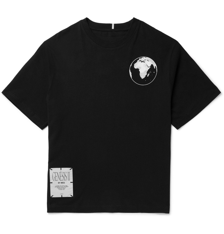Photo: MCQ - Appliquéd Printed Cotton-Jersey T-Shirt - Black