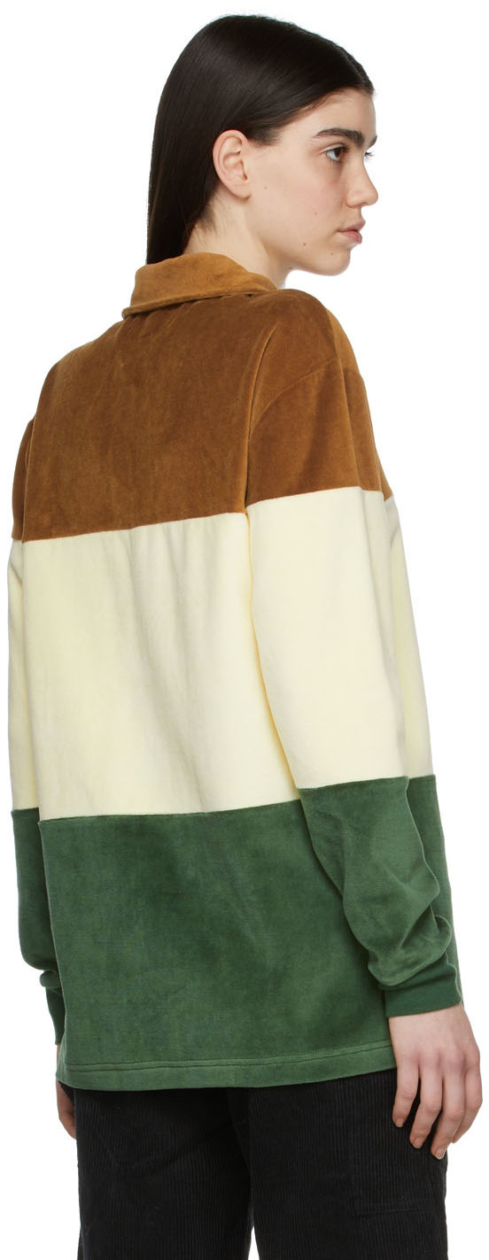 Noon Goons Off-White & Green Cotton Polo